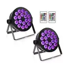 180W RGBW Par Lights DMX - LED Stage Par Lights 2 Pack with 4IN1 Quad Smooth ...