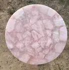 Handmade Coffee Table Top Rose Quartz Random Stone Console Bar Furniture Decors