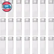 24 Tiny Jars with Aluminum Screw Lids 15Ml Small Glass Bottles Clear Min