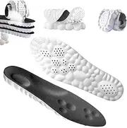Donpesho 4D Cloud Technology Insole - Super Soft, Ultra Comfort Insoles, Plantar Fasciitis Insoles, 4D Sports Shoes Insoles, Acupoint Massage Insole for Foot & Joint Support (Black, 9-10)