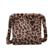 Leopard Plush Shoulder Bags for Women's Autumn And Winter Fashion ladies Vintage Handbags women Large Capacity Messenger Bag