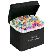 Caliart Brush Markers, 121 Colors Dual Tip Artist Brush & Chisel Tip Sketch A...