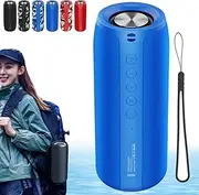 Aursear Waterproof Bluetooth Speaker, Outdoor Portable Bluetooth Speakers Wireless, Ipx5 Waterproof Bluetooth Speaker with Loud Stereo Sound, TWS Dual Pairing/Bluetooth 5.0/LED Lights (Blue)