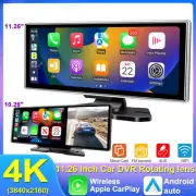 10/11.26 inch Dash Cam 4K Car DVR Wireless Carplay & Android Auto GPS Navigation