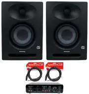 (2) Presonus Eris Studio 4 Powered Active 4" Studio Monitors + 2x2 USB Interface