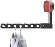 Laundry Drying Rack Wall Mount - Suction Cup Clothes Drying Rack | Retractable Clothes Drying Rack | Aluminium 15 Lb Foldable Clothes Hanger | Retractable Laundry Rack For Bathroom Closet Laundry Room