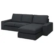 KIVIK 3-seat sofa with chaise longue, Tresund anthracite