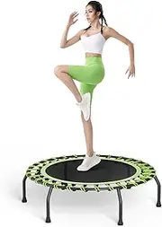The Fellie Rebounder Trampoline for Adults 40"/48" Mini Trampoline Indoor Outdoor Fitness Trampolines Small Bungee Rebounder for Workout Exercise