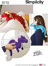 Simplicity S8715 Sewing Pattern Stuffed Dragons - One Size