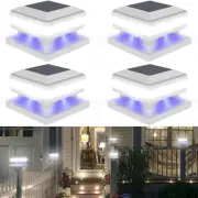 Solar Post Cap Light, 52 LED 160LM Solar Post Lights Outdoor Waterproof 6000K Wh