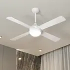Vevare 52'' Ceiling Fan AC Motor With Light Remote Control Fans 4 Blades White