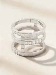 [Chopard] Chopard - Ice Cube 18-karat White Gold Diamond Ring - 52 52 Gold