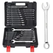 32-Piece Combination Wrench Set, SAE and Metric 1/4"-1" & 7mm-22mm Wrenches C...