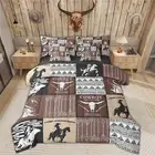 Country Western Bedding Sets Queen,Tribe Geometry Aztec Bed in a Bag Queen Co...