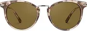 [Carfia] Small Face Acetate Polarized Sunglasses for Women UV Protection, Retro Trendy Eyewear Metal Bridge Brow Ladies Sunnies