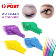 Micro brush Applicators Eyelash Swab Disposable Micro Brush Makeup Tool 6Colour