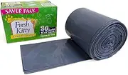 Fresh Kitty 30 Count Litter Box Liners Super Thick, Durable, Easy Clean Up Jumbo Scented, Bags with Ties for Pet Cats
