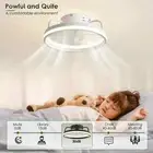 Ceiling Fan With Light, Semi-Enclosed Flush Mount, Smart APP Control Ceiling Fan