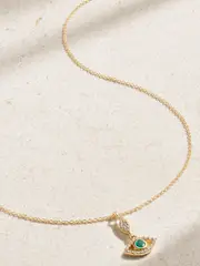 [Melissa Joy Manning] Melissa Joy Manning - 14-karat Recycled Gold, Emerald And Diamond Necklace - One size One size Gold