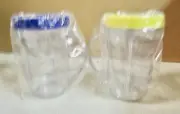 2 Magic Bullet Large 16oz Cups w/colored comfort rings (A5)