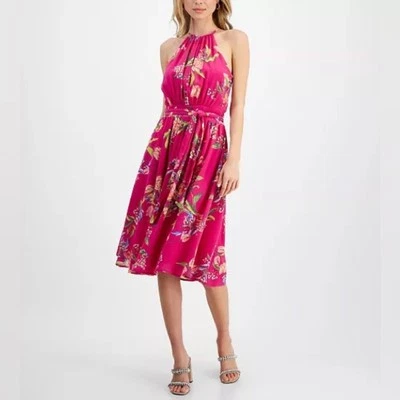 RACHEL Rachel Roy Women's Jinx Chiffon Midi Dress Lilac Bloom Sz 10 NWT