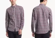 THEORY Men Zack PS Combes Pomegranate Multi Plaid Sport Shirts NEW NWT $225