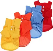 Toyvian 4pcs Pet T Shirt for Dogs Cats Breathable and Comfortable Apparel for Spring and Summer S