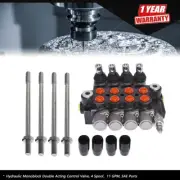 Hydraulic Monoblock Double Acting Control Valve, 4 Spool，11 GPM, SAE Ports