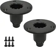 Howonder Speaker Stand Top Hat,Metal Speaker Cabinet Pole Mount,PA/DJ Tripod Speaker Stand Mounts Adapters mm (2 Packs Black)