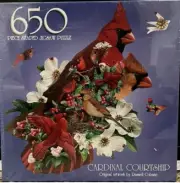 Vintage CARDINAL COURTSHIP Jigsaw SHAPED Puzzle 650 Pc Sealed Bits 7 Pieces
