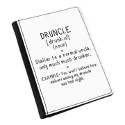 Druncle Drunk Uncle Definition Passport Holder Cover Case Gin Whisky Beer Funny