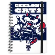 Geelong Cats AFL A4 Spiral Hard Cover Mascot Notebook