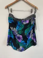 Miraclesuit Flora Aura Hankini Tankini Top Size 14 $140