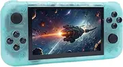 Bewinner RG50XX Retro Handheld Game Console 128GB 5-Inch IPS Display with 19+ Emulators, TV Output, Dual Joysticks, RGB Lighting, 3000mAh Battery (Transparent Green)