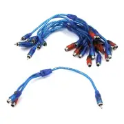 Antrader 10-Pack 1 Male to 2 Female Plugs RCA Y Splitter Cable Car Audio Conv...