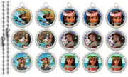 15 Special Moana Silver Flat Bottle Cap Necklaces Set