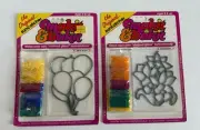 New Vtg Makit & Bakit Stained Glass Suncatcher Kits Balloon Flowers Kids Teens