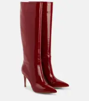 [Gianvito Rossi] Gianvito Rossi Hansen 85 patent leather knee-high boots AU 8 red