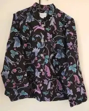 The Tog Shop Jacket Shacket Womens Sz 16 Button Up Pockets Multicolor Floral NWT