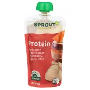 Sprout Organics, Baby Food, 8 Months & Up, Protein, Organic Root Vegetables, Apple & Beef, 4 oz (113 g)