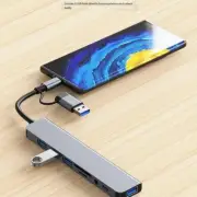 Premium Aluminum 8 in 2 USB Hub with Audio and Multiple Charging Ports