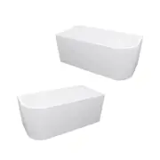 Otti Solid Back 1500 1700mm Back to Wall Left/Right Corner Freestanding Bath Tub