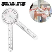 12 Inch Rangefinder Transparent Orthopedic Angle Ruler Plastic Rangefinder 360°