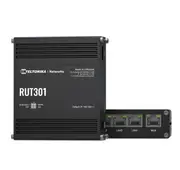 Teltonika RUT301 Industrial Ethernet Router, Rugged Industrial Ethernet Router, 5 Ethernet Ports, 2 Configurable Digital Inputs/Outputs, PSU included
