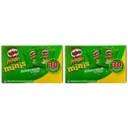 2 x 30 bags Pringles Minis Sour Cream & Onion Chips Snack