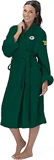 Northwest The Company Official NFL Green Bay Packers S/M Silk Touch Bath Robe with Number, Dark Green, 25" x 47", Dark Green, Small-Medium