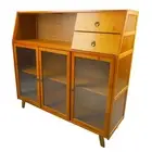 Multifunctional Kitchen Sideboard Buffet Cabinet with 3 Compartments and 2