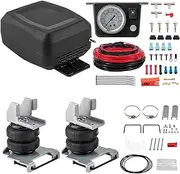 Air Suspension Helper Spring + Compressor Kit Compatible For GMC Sierra 1500 2008-2018 Air Suspension Spring Kit