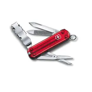 【VICTORINOX 瑞士維氏】Nail Clip8用瑞士刀/透紅(0.6463.T)