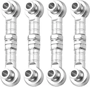 uxcell 4pcs Steering Servo Turnbuckle Rod RC Aluminum Alloy Linkages for HSP 1/10 94123 On-Road RC Car(White)